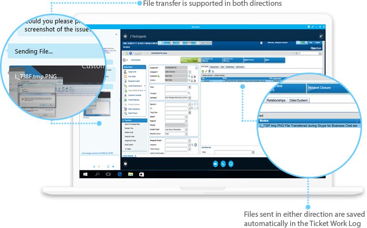 File transferred from Teams automatically saved in Remedy