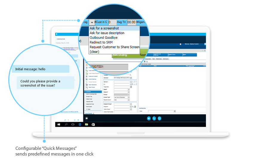 Teams Remedy integration - quick messages